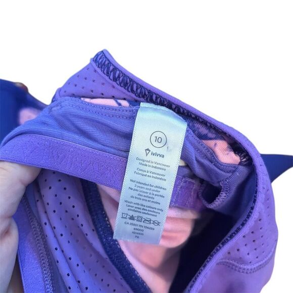 Ivivva by Lululemon Kids Tank Size 10 Multicolor Crisscross Back - Picture 6 of 7